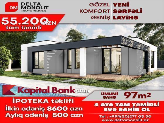 Satılır 4 otaqlı 55200 m2 yeni tikili Bilgeh dalan 15 ünvanında